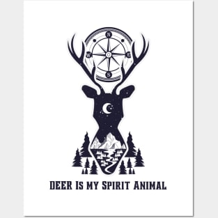 Deer Is My Spirit Animal Posters and Art